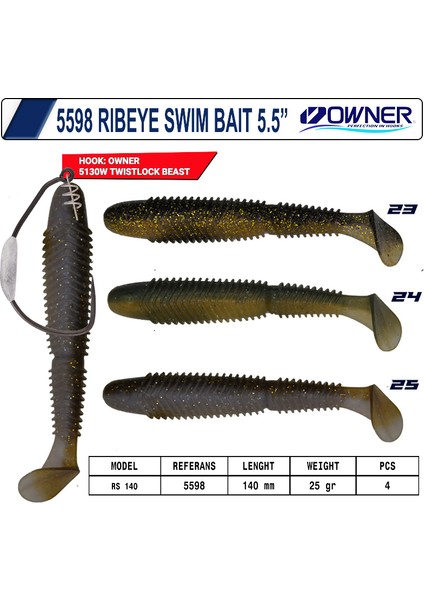 5598 Ribeye Swimbait 140MM