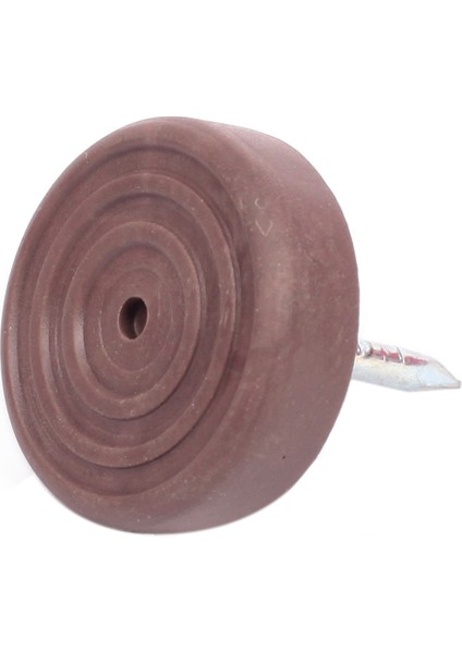 Çivili Masa Sandalye Koltuk Zemin Koruyucu Yumuşak Plastik Kaydırmaz Kahverengi 20 Adet 24 mm