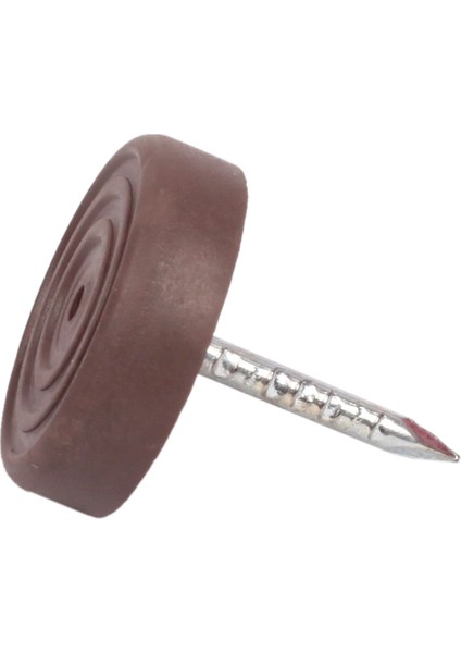 Çivili Masa Sandalye Koltuk Zemin Koruyucu Yumuşak Plastik Kaydırmaz Kahverengi 20 Adet 24 mm fiyatları