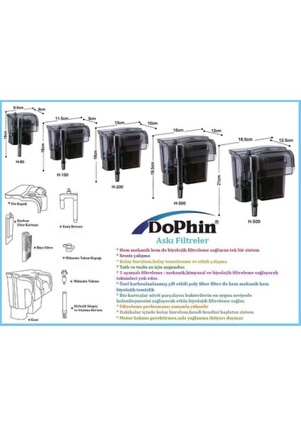 Dolphin Askılı Filtre H100