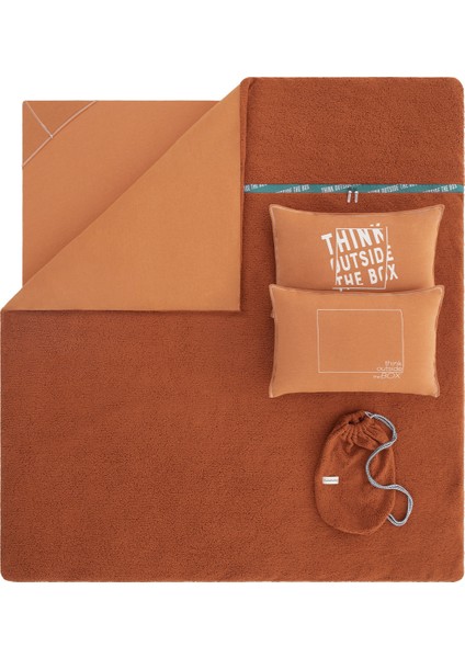 Bedding Coverme Box Tek Kişilik Battaniye Nevresim Takımı - Kiremit indirimleri