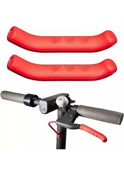 Scooter Aksesuar Elektrikli Scooter Fren Kolu Koruyucu - Kırmızı