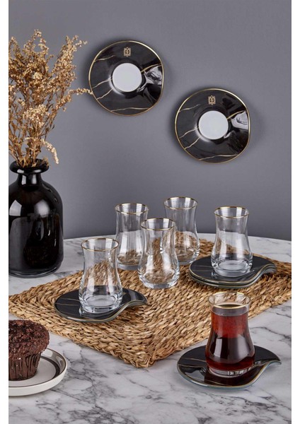 N3254 Marble Plus 6 Kişilik Çay Seti