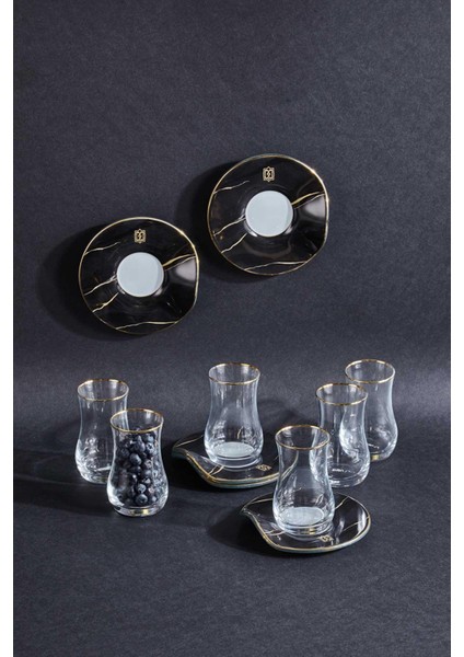 N3254 Marble Plus 6 Kişilik Çay Seti