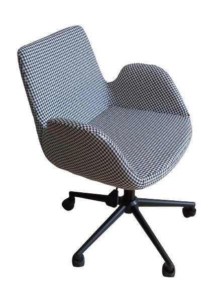 Büro Sandalyesi Döküm Süngerli Siyah Metal Ayaklı