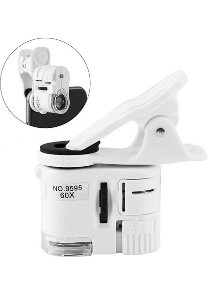 60X Cep Telefonu Mini Teleskop - Beyaz (Yurt Dışından)