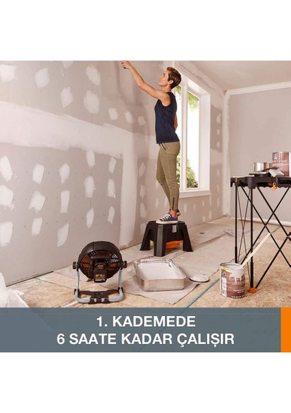 WX095 20 VOLT 2.0AH. Li-Ion 242 MM Profesyonel Hibrit Şantiye Fanı Vantilatör fiyatları