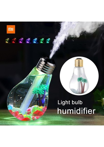 Ampul Hava Nemlendirici LED Gece Lambası Uçucu Yağ Difüzörü Soğuk Mist Ampul Mini Aroma Difüzör Aroma Difüzör Püskürtücü(Yurt Dışından)