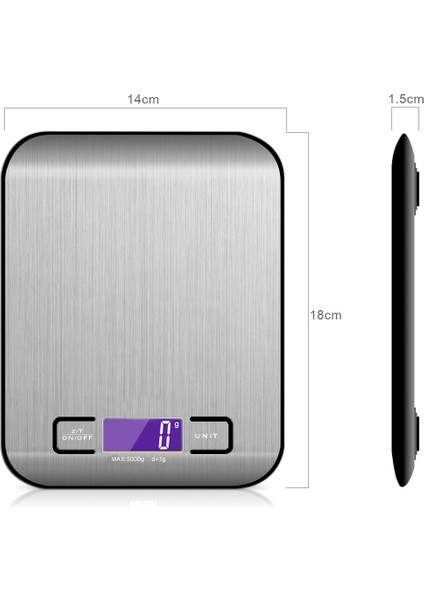 5kg Mutfak Terazisi Taşınabilir Paslanmaz Çelik Elektronik Mini Tartı LED Ekranlı Gıda Gram Tartı Pişirme Dengesi (Yurt Dışından) fiyatları