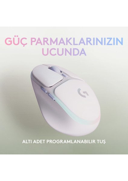 G Aurora G705 LIGHTSPEED 8.200 DPI Kablosuz Oyuncu Mouse - Beyaz
