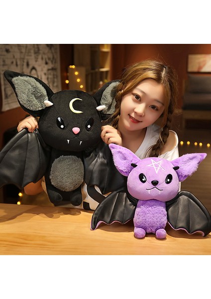 45CM Cadılar Bayramı Koyu Bat Peluş Oyuncak (Yurt Dışından)