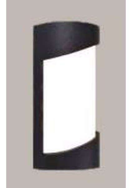 24W Siyah Dış Mekan Pc LED Aplik Oval ( Beyaz Işık )
