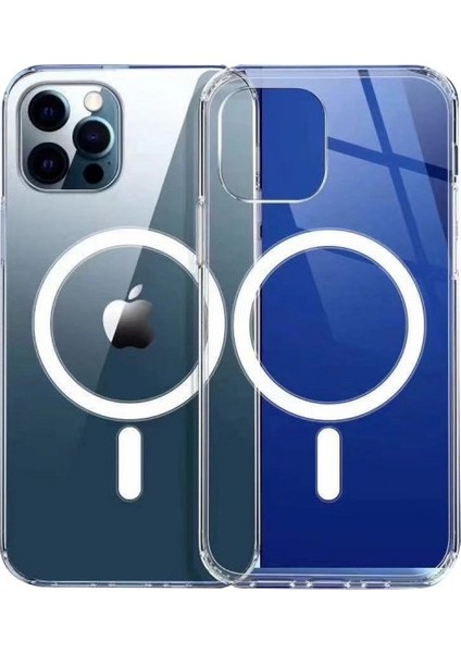 Apsuwa Iphone 12 Pro Max Kılıf Kablosuz Şajlı Şeffaf Silikon Magsafe Şeffaf fiyatları