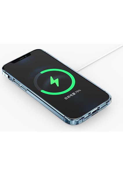 Iphone 13 Pro Max Kılıf Magsafe Kablosuz Şarj Uyumlu Şeffaf Kapak