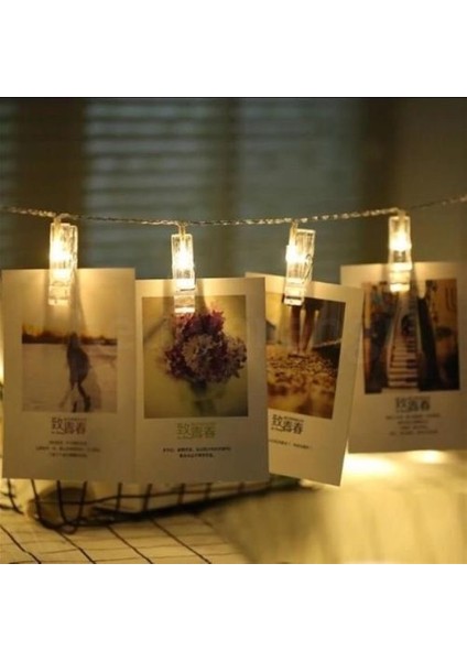 LED Işıklı Fotoğraf Mandalları 10 Adet indirimleri