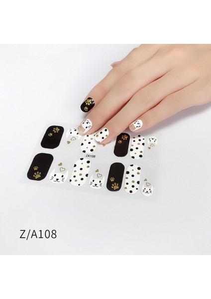 Tırnak Oje Sticker Dövmesi Kolay UYGULANABILIR14'LÜ Nail Art Set