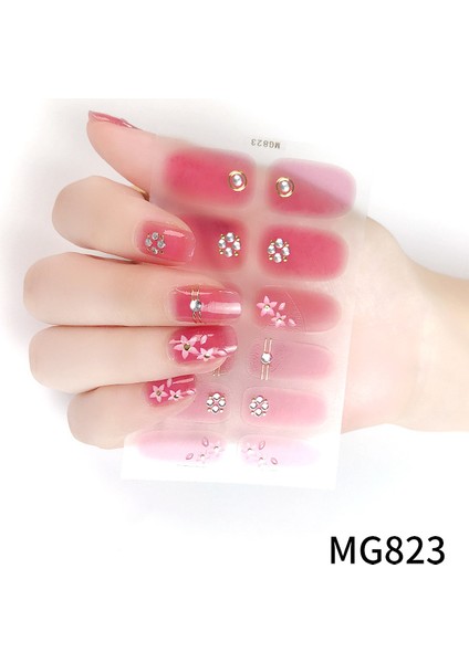Tırnak Oje Sticker Tırnak Dövmesi Kolay Uygulanabilir 12'li Nail Art Set