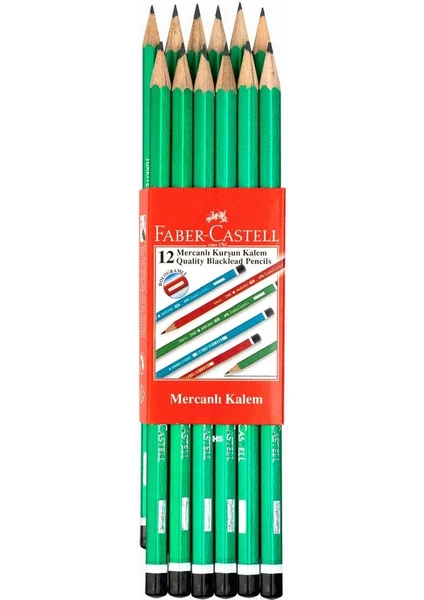 Faber-Castell Mercanlı Kurşun Kalem Yeşil 12 Adet