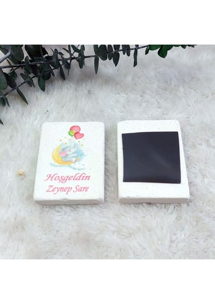 30 Adet Balonlu Fil Baskılı Taş Magnet