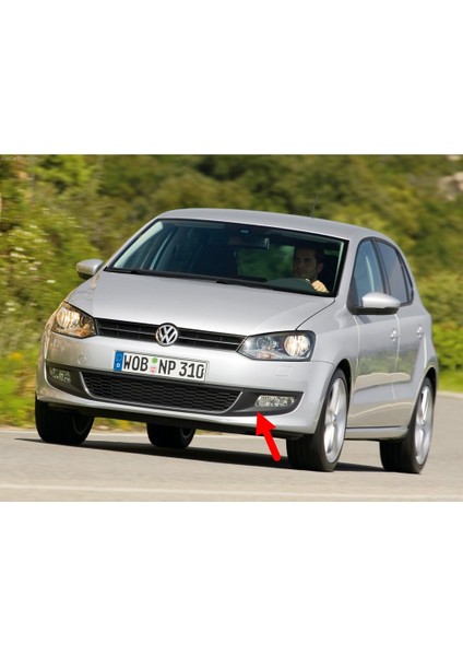 Vw Volkswagen Polo 2010-2014 Ön Tampon Sol Sis Farı Çerçevesi Kapağı 6R0853665D