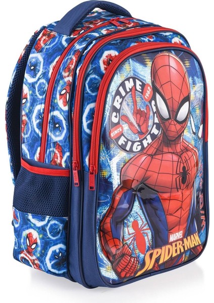 Spıderman Ilkokul Çantası Trıo Crıme Fıghter 6 Lı Set (Çelik Suluklu Set)