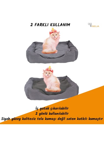 Kedi Yatağı Evcil Hayvan Kedi Minderi Evcil Hayvan Dikdörtgen 65X45 cm Yumuşak Minder modelleri