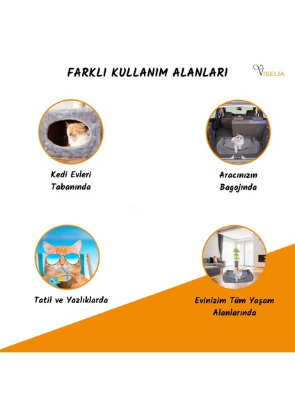 Kedi Yatağı Evcil Hayvan Kedi Minderi Evcil Hayvan Dikdörtgen 65X45 cm Yumuşak Minder indirimleri