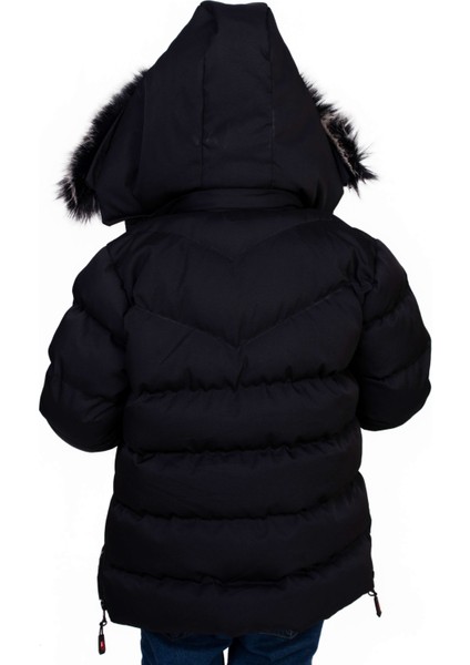 Kürklü Peluş Astarlı Çıkarılabilir Kapüşonlu Mont Erkek Çocuk Mont fiyatları