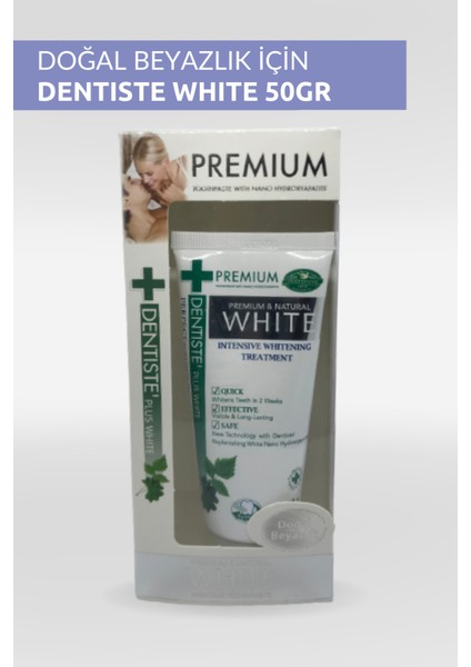 Premium & Natural White Doğal Beyazlık Sağlayan Bitkisel Anti Alerjik Diş Macunu Tüp 50 Gr