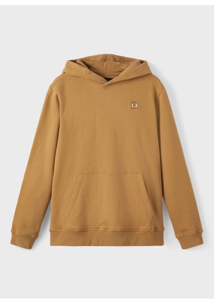 Düz Erkek Çocuk Hardal Sweatshirt Nlmnote Ls Sweat W Hood