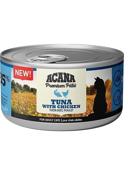 Premium Pate Ezme Tuna Balıklı ve Tavuklu Kedi Konservesi 85 gr x 4 Adet