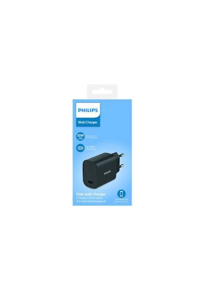 PHILIPS20W Şarj Adaptörü Siyah