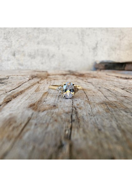 Altın Yüzük - 1.05CT-0.20CT Pırlanta (Signty)Kol Balık Sırtı Güverseli Evlilik Teklifi Tektaş 14 Ayar Altın Yüzük fırsatları