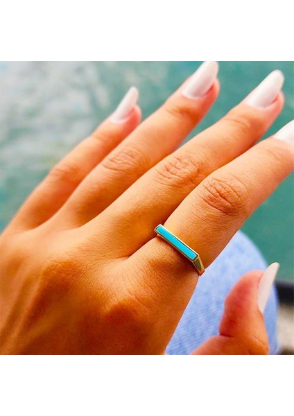 Kalın Çizgi Kişiselleştirilebilir Tasarım-Isim Harf Yazılabilir Gündelik 14 Ayar Altın Eklem Yüzüğü modelleri