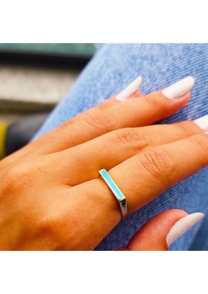 Kalın Çizgi Kişiselleştirilebilir Tasarım-Isim Harf Yazılabilir Gündelik 14 Ayar Altın Eklem Yüzüğü fırsatları