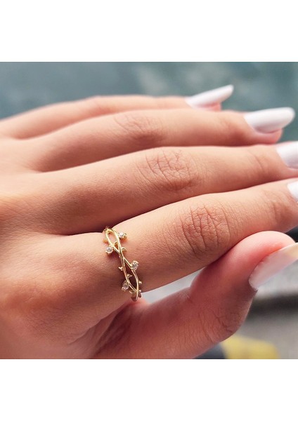 Altın Yüzük - Taşlı Sarmaşık Altınyüzük fırsatları