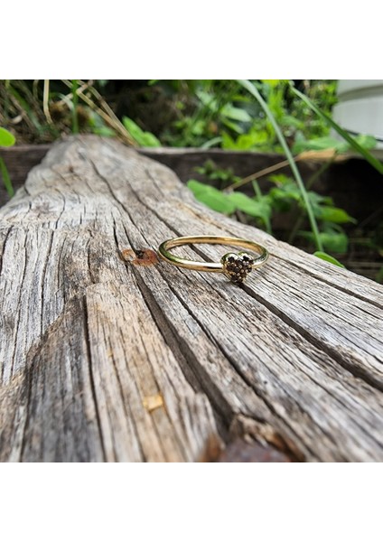 Gümüş Yüzük - Love Kalp Şampanya Renkli Minimal Gümüş Yüzük-Hediye Düz Kol Minik Taşlı Gümüş Yüzük indirimleri