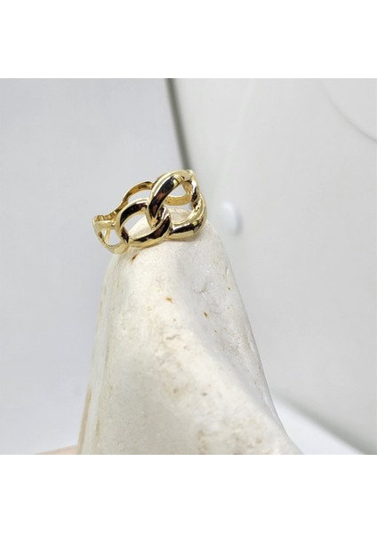 Gümüş Yüzük - Izabelle Italian Gurmet Gümüş Yüzük- Zincir Taşsız Tasarım Günlük 925 Ayar Gümüş Yüzük indirimleri