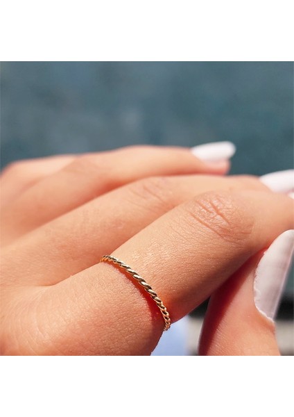 Gümüş Yüzük - Elis Burma Telli Taşsız Evlilik Alyansı-Tasarım Minimal 925 Ayar Gümüş Hediyelik Yüzük