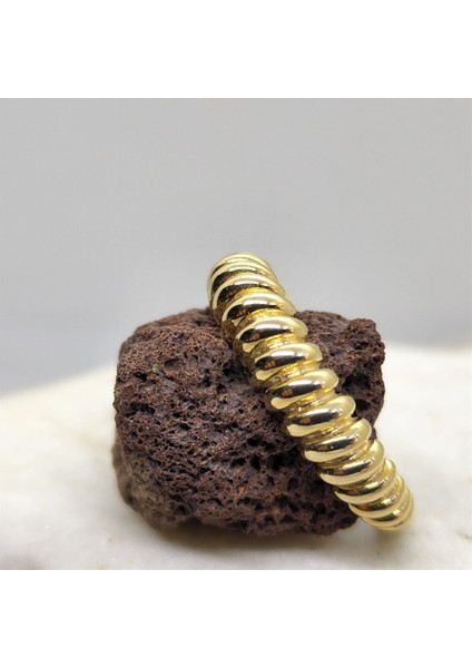 Gümüş Yüzük - Kruvasan Taşsız Gümüş Alyans - Taşsız Tasarım Modern 925 Ayar Gümüş Evlilik Alyansı indirimleri