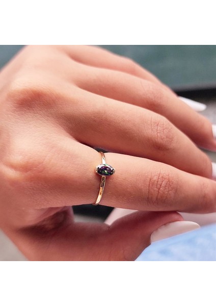 Gümüş Yüzük - 0,40CT Aleksandrit Tektaş Gümüş Yüzük-Tektaş Kadın Gümüş Yüzük-Tasarım Yüzük modelleri