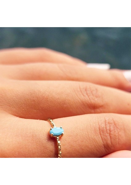 Gümüş Yüzük - 0.50CT Firuze Taşlı Dövülü Eskitme Tektaş Gümüş Yüzük - Hediye Gümüş Eskitme Yüzük fiyatları