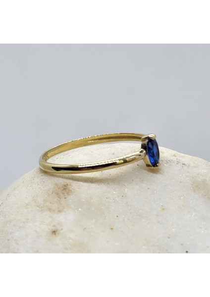 Gümüş Yüzük - 0.40 CT Safir Tektaş Gümüş Yüzük-Safir Tektaş Kadın Gümüş Yüzük-Safir Gümüş Yüzük indirimleri