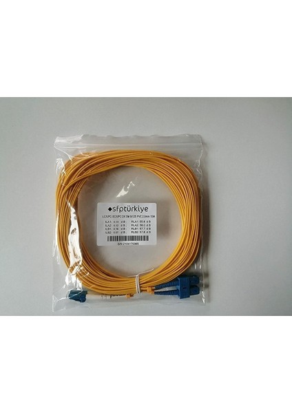 SFPTÜRKİYE | Sm Lc-Sc Dx Patch Kablo - Tekli Paket