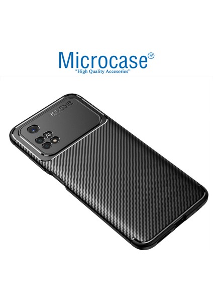 Xiaomi Poco M4 Pro 4g Maxy Serisi Carbon Fiber Silikon Tpu Kılıf - Siyah