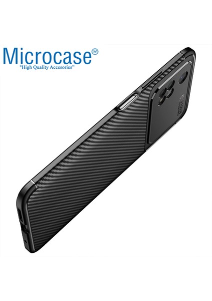 Xiaomi Poco M4 Pro 4g Maxy Serisi Carbon Fiber Silikon Tpu Kılıf - Siyah