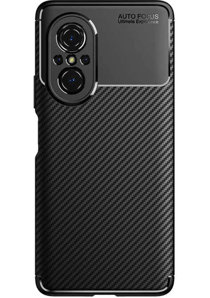 Huawei Nova 9 Se Maxy Serisi Carbon Fiber Silikon Tpu Kılıf - Siyah