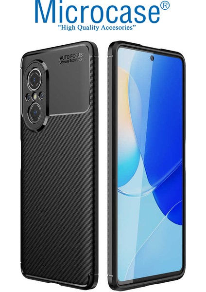 Huawei Nova 9 Se Maxy Serisi Carbon Fiber Silikon Tpu Kılıf - Siyah