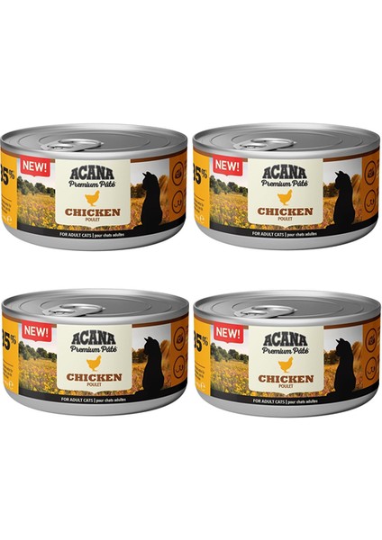 Premium Tavuklu Ezme Kedi Konservesi 85 gr x 4 Adet
