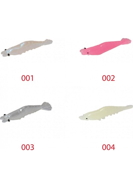 3056 Silikon Karides 8cm Suni Yem 5'li Paket